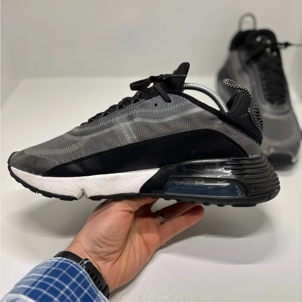 Nike Air Max 2090 Black Grey Men’s Size 11.5 CK2612-002 Running Sneakers Shoes - Picture 12 of 13